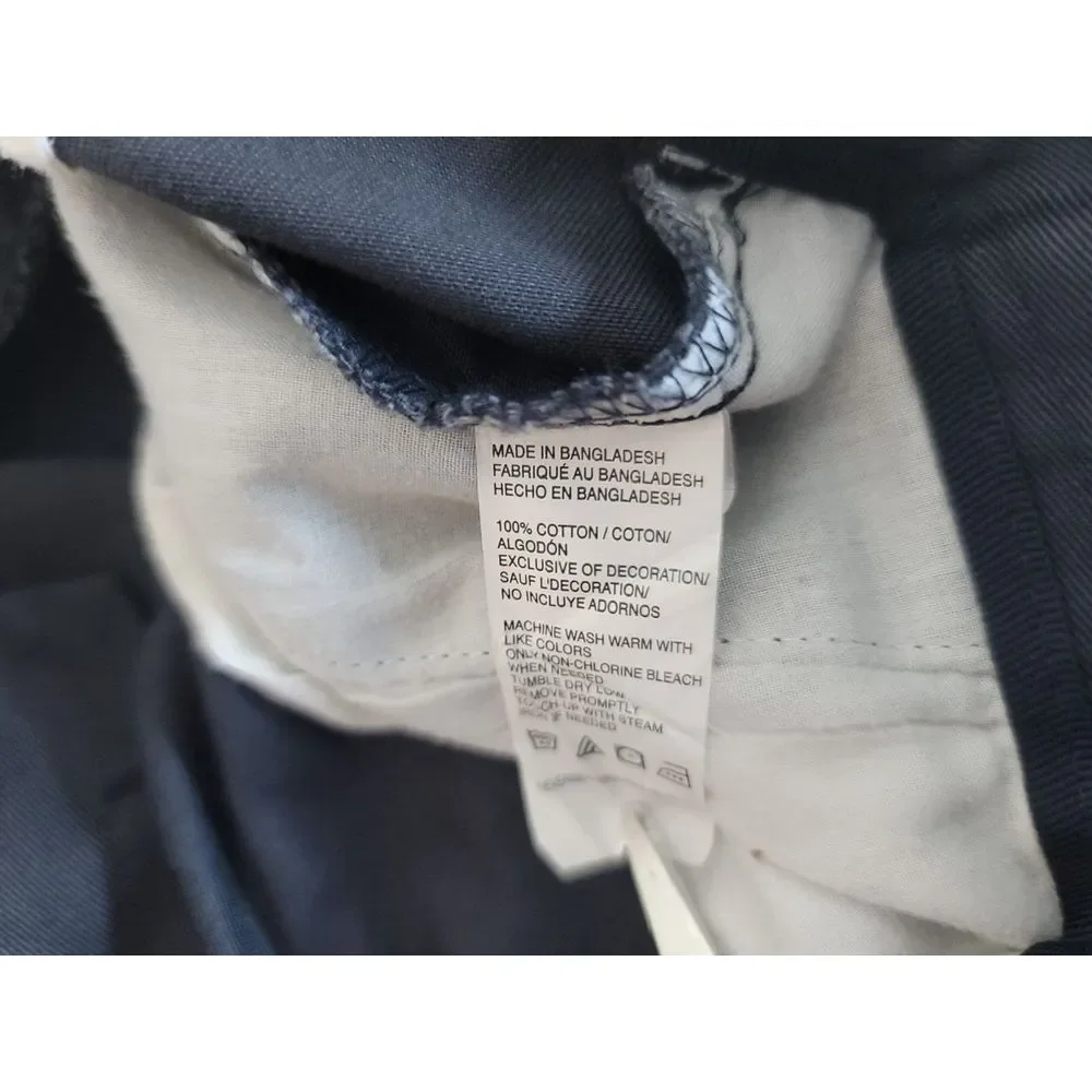 Izod‎ Navy Cotton Chino Flat Front Pants Men's 38x31
